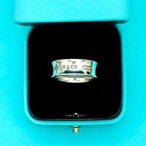 Tiffany & Co. SS 1837 Concave Ring Size 6 EUC